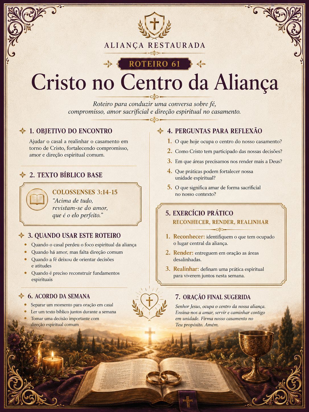 Roteiro 61 — Cristo no Centro da Aliança